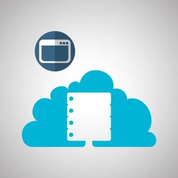 Cloud computing design. Trip icon. Flat illustration イラスト素材