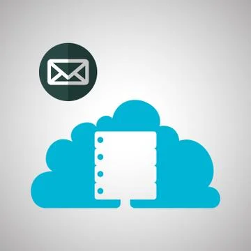 Cloud computing design. Trip icon. Flat illustration Stock Illustration