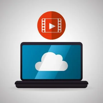 Cloud computing design. Trip icon. Flat illustration Stockillustratie