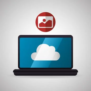 Cloud computing design. Trip icon. Flat illustration Stock Illustration