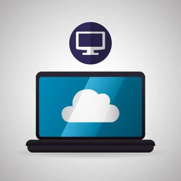 Cloud computing design. Trip icon. Flat illustration Stock Illustration