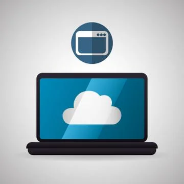 Cloud computing design. Trip icon. Flat illustration Illustrazione stock