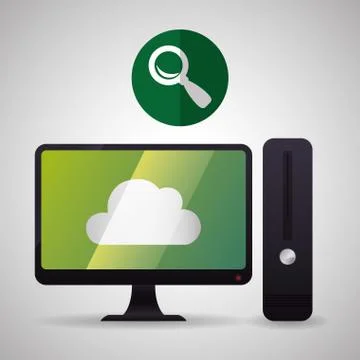 Cloud computing design. Trip icon. Flat illustration Stockillustratie