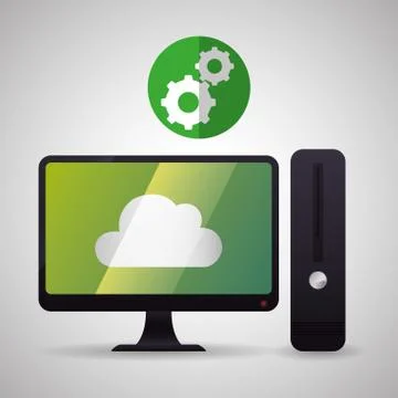 Cloud computing design. Trip icon. Flat illustration Stock Illustration