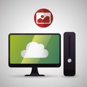 Cloud computing design. Trip icon. Flat illustration Stockillustratie