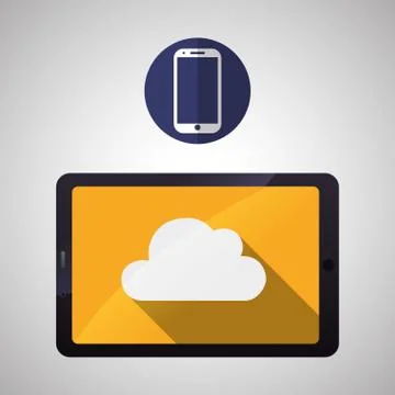 Cloud computing design. Trip icon. Flat illustration Stockillustratie