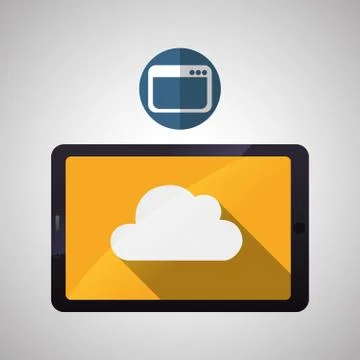 Cloud computing design. Trip icon. Flat illustration 스톡 일러스트