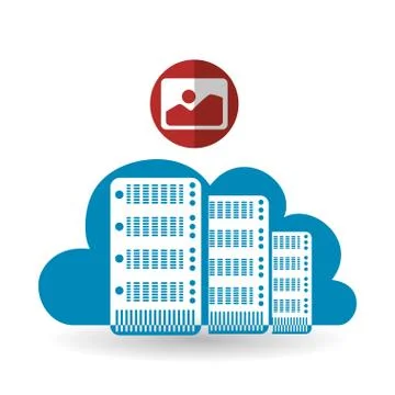 Cloud computing design. Trip icon. Flat illustration, technology vector Stock Illustration