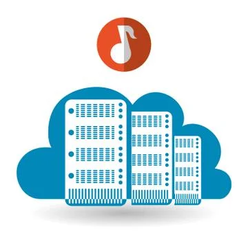 Cloud computing design. Trip icon. Flat illustration, technology vector Stock Illustration