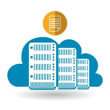 Cloud computing design. Trip icon. Flat illustration, technology vector Stockillustratie