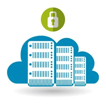 Cloud computing design. Trip icon. Flat illustration, technology vector Illustrazione stock