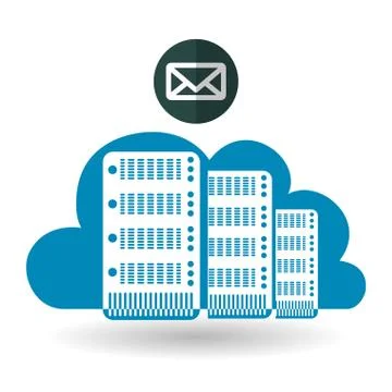 Cloud computing design. Trip icon. Flat illustration, technology vector Stock Illustration
