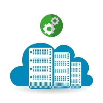 Cloud computing design. Trip icon. Flat illustration, technology vector Stock Illustration