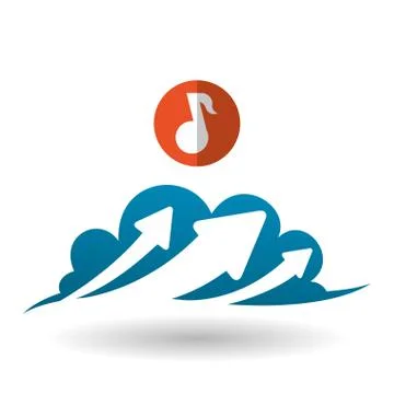 Cloud computing design. Trip icon. Flat illustration, technology vector Illustrazione stock