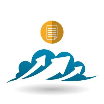 Cloud computing design. Trip icon. Flat illustration, technology vector Stock Illustration