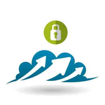 Cloud computing design. Trip icon. Flat illustration, technology vector Illustrazione stock