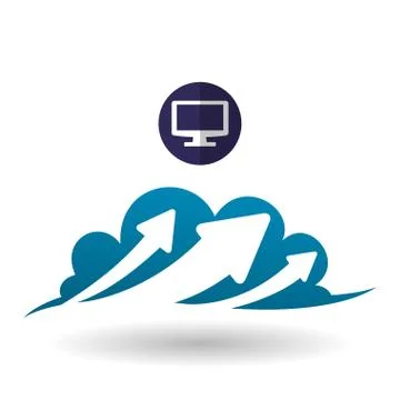 Cloud computing design. Trip icon. Flat illustration, technology vector イラスト素材