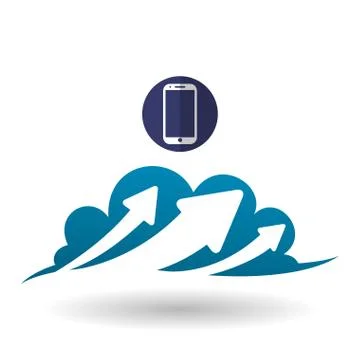 Cloud computing design. Trip icon. Flat illustration, technology vector Stock Illustration