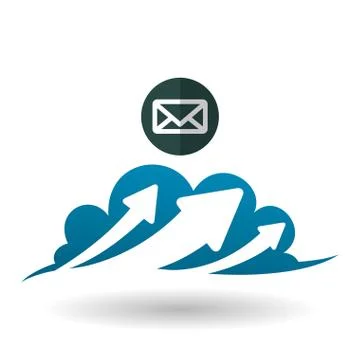 Cloud computing design. Trip icon. Flat illustration, technology vector Illustrazione stock