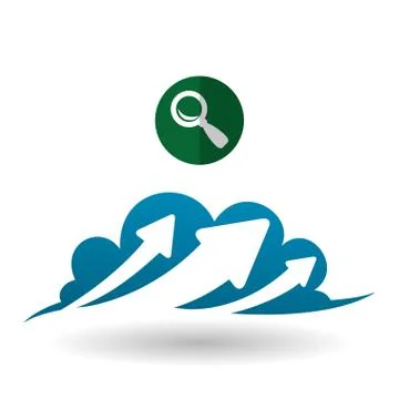 Cloud computing design. Trip icon. Flat illustration, technology vector Illustrazione stock