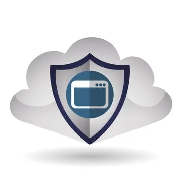 Cloud computing design. Trip icon. Flat illustration, technology vector Stock Illustration