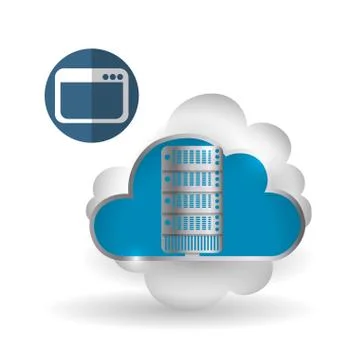 Cloud computing design. Trip icon. Flat illustration, technology vector 스톡 일러스트