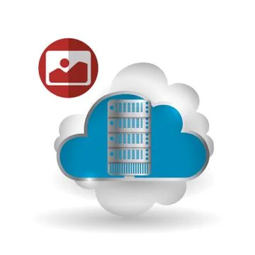 Cloud computing design. Trip icon. Flat illustration, technology vector イラスト素材