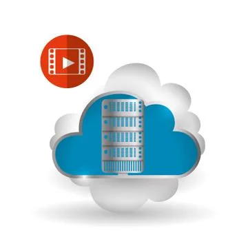 Cloud computing design. Trip icon. Flat illustration, technology vector Stock Illustration
