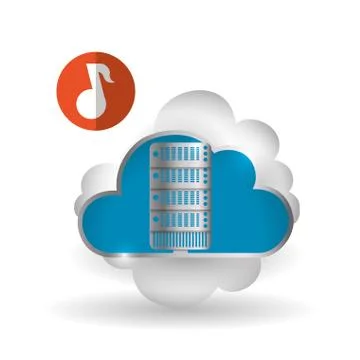 Cloud computing design. Trip icon. Flat illustration, technology vector 스톡 일러스트
