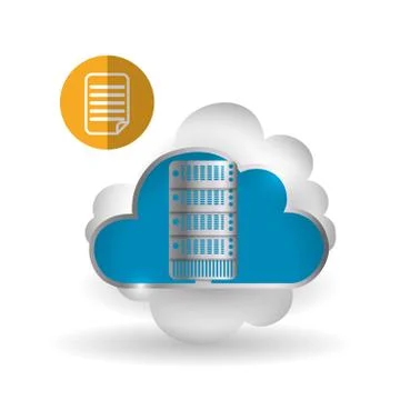 Cloud computing design. Trip icon. Flat illustration, technology vector Stock Illustration