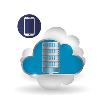 Cloud computing design. Trip icon. Flat illustration, technology vector イラスト素材