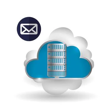 Cloud computing design. Trip icon. Flat illustration, technology vector Stock Illustration