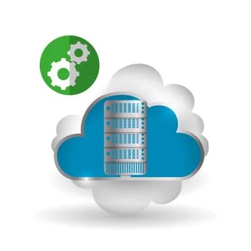 Cloud computing design. Trip icon. Flat illustration, technology vector Stock Illustration