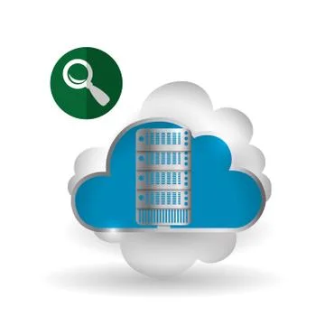 Cloud computing design. Trip icon. Flat illustration, technology vector Stock Illustration