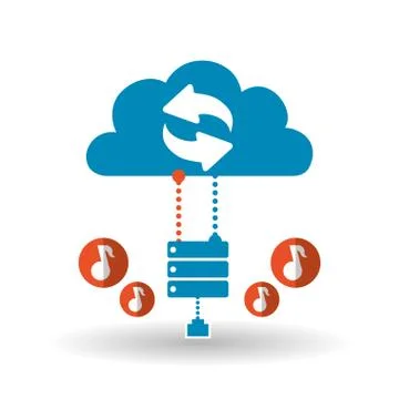 Cloud computing design. Trip icon. Flat illustration, technology vector イラスト素材
