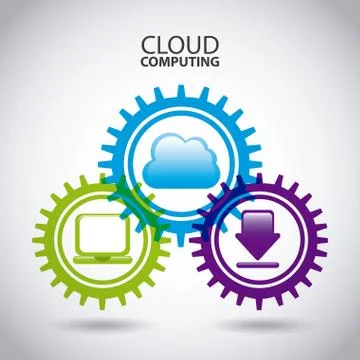 Cloud computing design, vector illustration eps10 graphic Illustrazione stock