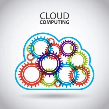 Cloud computing design, vector illustration eps10 graphic Stock Illustration