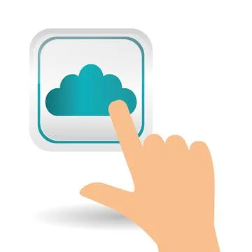 Cloud computing design, vector illustration 스톡 일러스트