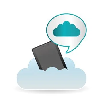 Cloud computing design, vector illustration 스톡 일러스트