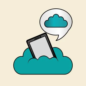 Cloud computing design, vector illustration Stock Illustration