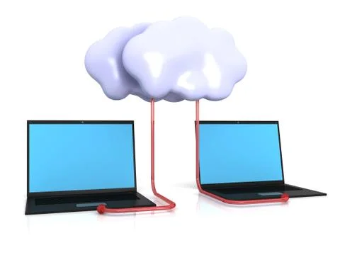 Cloud computing devices Stock Illustration