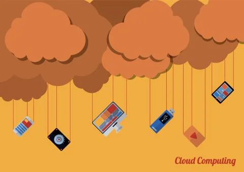 Cloud Computing Devices Stock Illustration