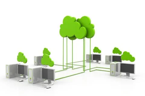 Cloud computing devices Stock-Illustration