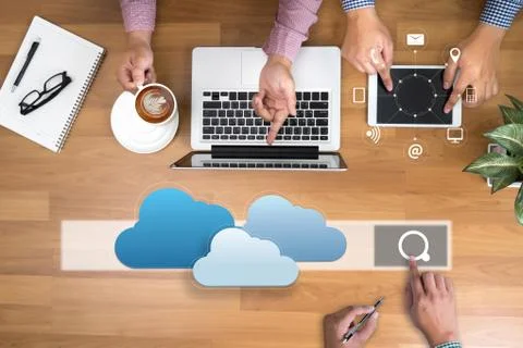 Cloud Computing diagram Network Data Storage Technology Service 写真素材