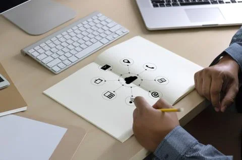 Cloud Computing diagram Network Data Storage Technology Service Stockfoto's