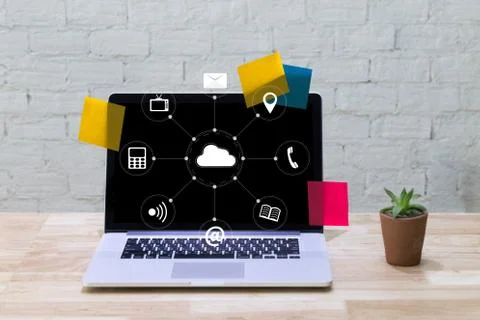 Cloud Computing diagram Network Data Storage Technology Service 写真素材