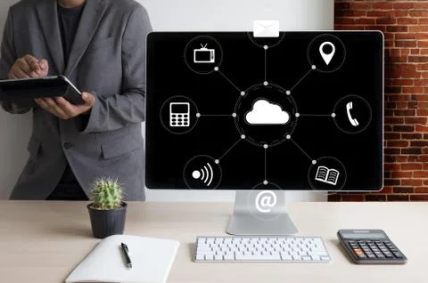 Cloud Computing diagram Network Data Storage Technology Service 写真素材