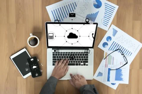 Cloud Computing diagram Network Data Storage Technology Service 写真素材