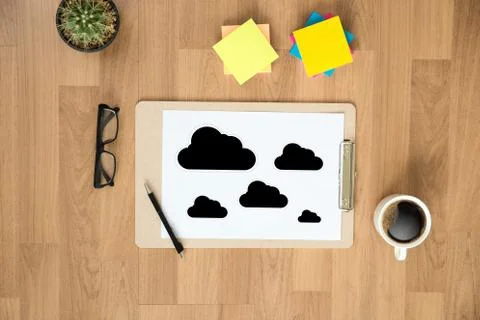 Cloud Computing diagram Network Data Storage Technology Service Stock Photos