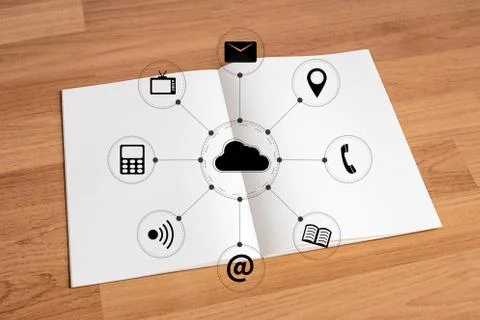 Cloud Computing diagram Network Data Storage Technology Service 스톡 사진